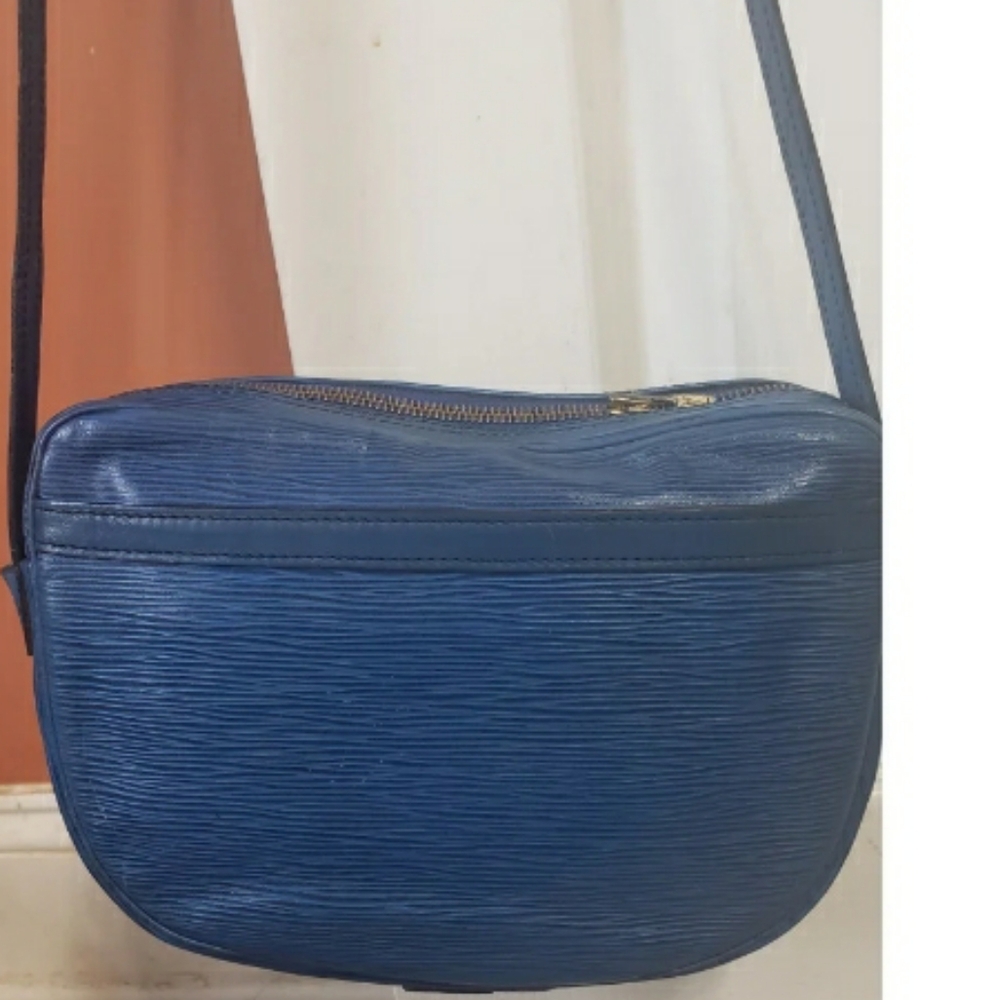 LOUIS VUITTON LEATHER JUENE FILLE EPI SHOULDER/CROSSBODY Toledo Blue π - Picture 9 of 16